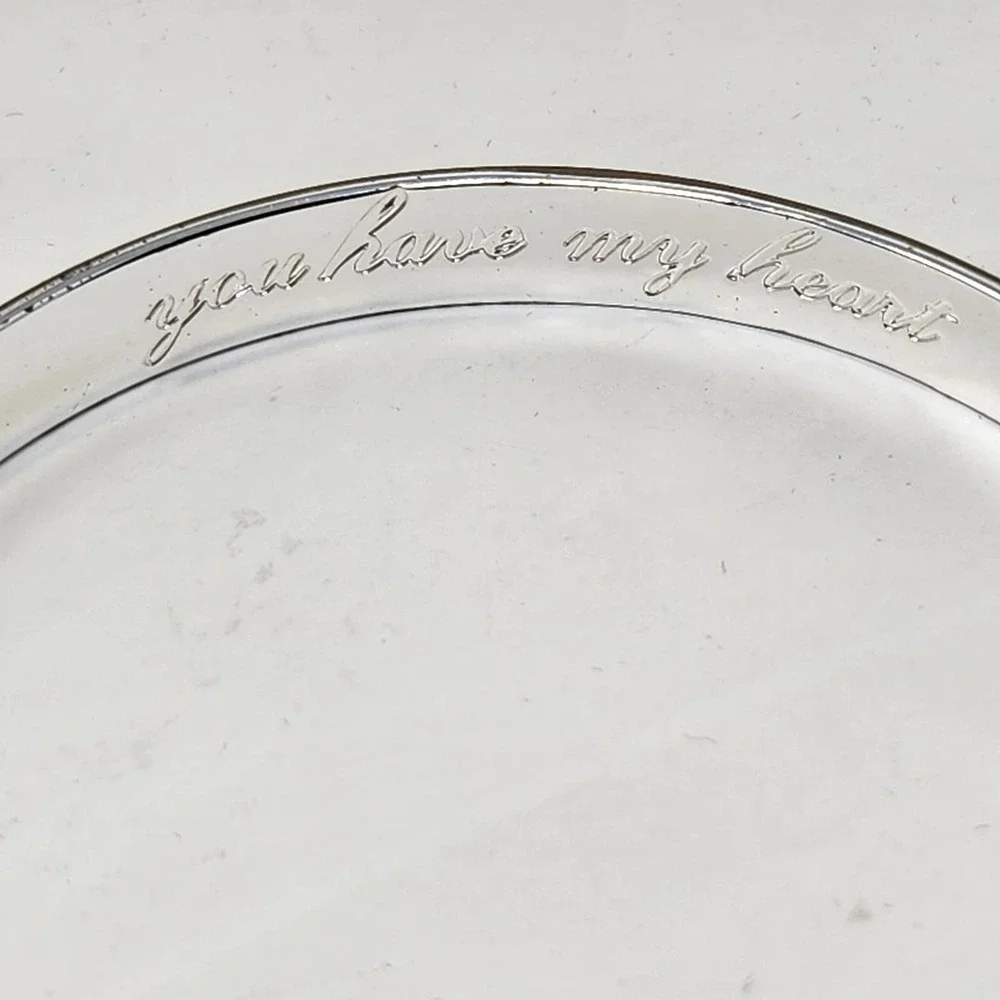 Dream Revel Keep Silver Tone Bangle Bracelet You Have My Heart Engraved Gift - Picture 5 of 8